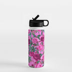  Pink Floral Garden Water Bottle Gallery Image 1