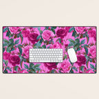  Pink Floral Garden Desk Mat Gallery Image 1