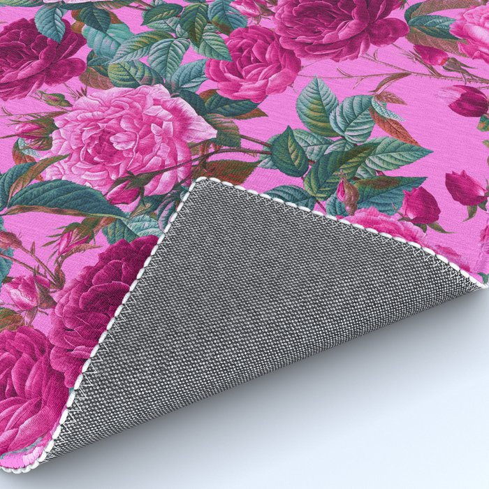  Pink Floral Garden Rug Gallery Image 4