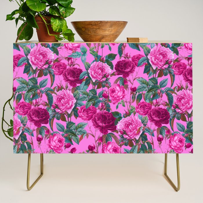  Pink Floral Garden Credenza Gallery Image 1
