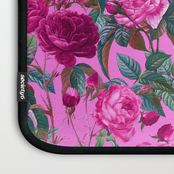  Pink Floral Garden Laptop Sleeve Gallery Image 3