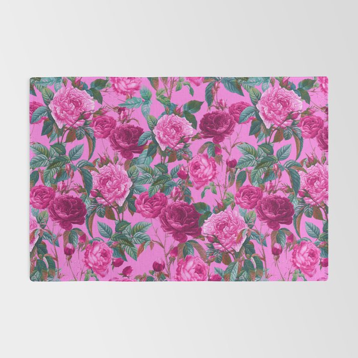  Pink Floral Garden Rug Gallery Image 2
