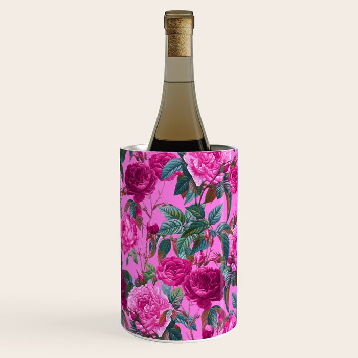  Pink Floral Garden Wine Chiller Gallery Image 3
