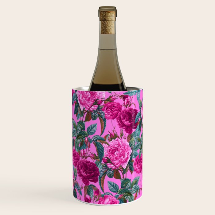  Pink Floral Garden Wine Chiller Gallery Image 2