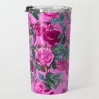  Pink Floral Garden Travel Mug Gallery Image 3