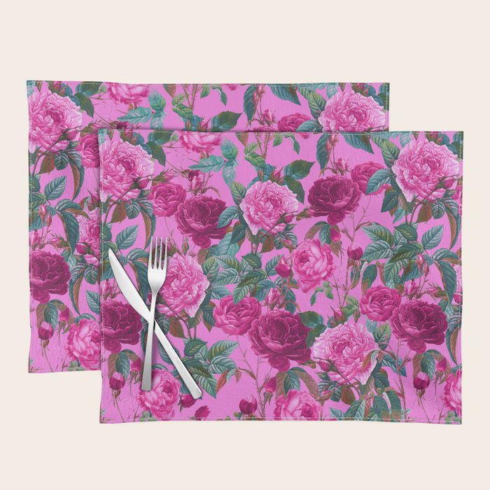  Pink Floral Garden Placemat Gallery Image 1