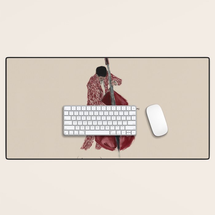 Double Bass Player Desk Mat Gallery Image 1