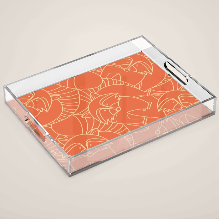 Minimalist Raccoon Acrylic Tray Gallery Image 1