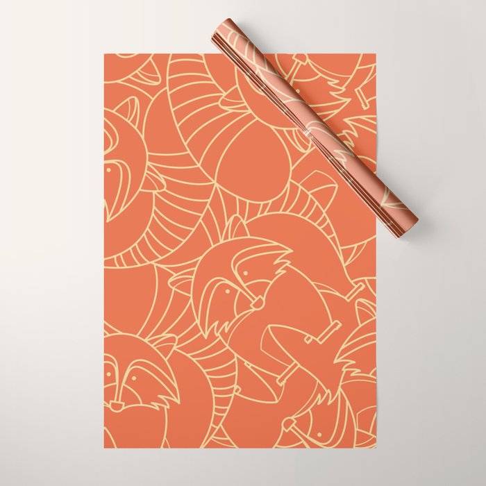 Minimalist Raccoon Wrapping Paper Gallery Image 1