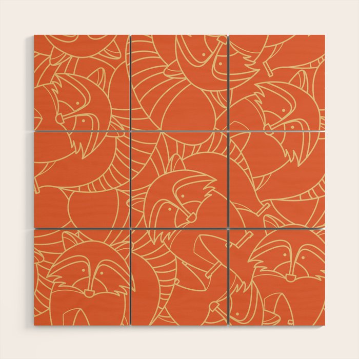 Minimalist Raccoon Wood Wall Art Gallery Image 1