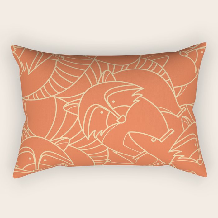 Minimalist Raccoon Rectangular Pillow Gallery Image 1