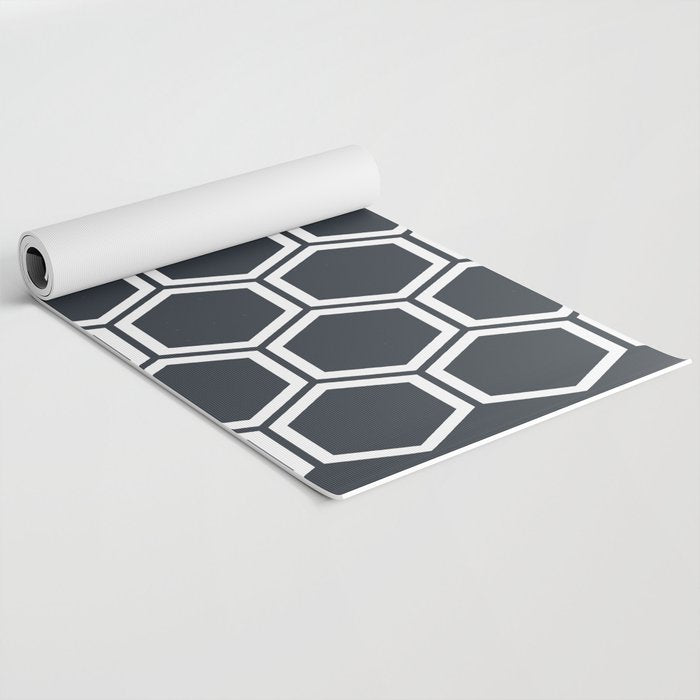 Hexagon Black Yoga Mat Gallery Image 2