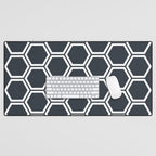 Hexagon Black Desk Mat Gallery Image 1