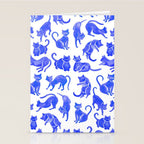 Cat Positions - Blue Palette Stationery Card Gallery Image 2