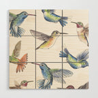 Hummingbirds Wood Wall Art Gallery Image 1