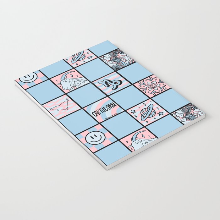 Capricorn Checkered Print Notebook Gallery Image 3