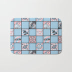 Capricorn Checkered Print Bath Mat Gallery Image 1