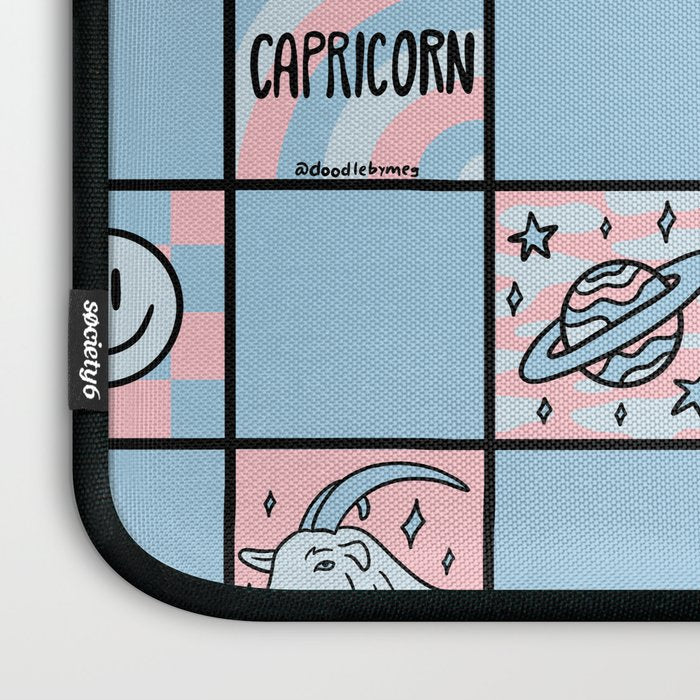 Capricorn Checkered Print Laptop Sleeve Gallery Image 3