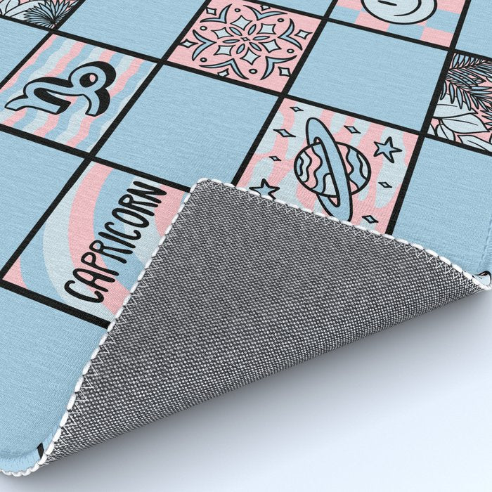 Capricorn Checkered Print Rug Gallery Image 4