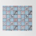 Capricorn Checkered Print Throw Blanket Gallery Image 2