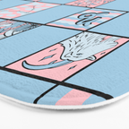 Capricorn Checkered Print Bath Mat Gallery Image 3