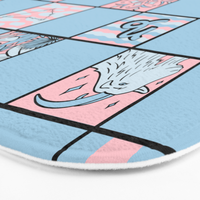 Capricorn Checkered Print Bath Mat Gallery Image 3