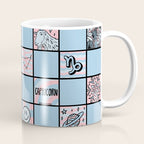 Capricorn Checkered Print Coffee Mug Gallery Image 1