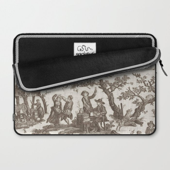 Antique 18th Century Pastoral Dancing French Tapestry Laptop Sleeve Gallery Image 2