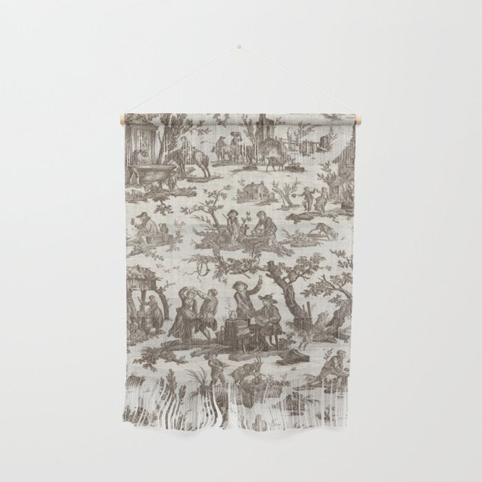 Antique 18th Century Pastoral Dancing French Tapestry Wall Hanging Gallery Image 1