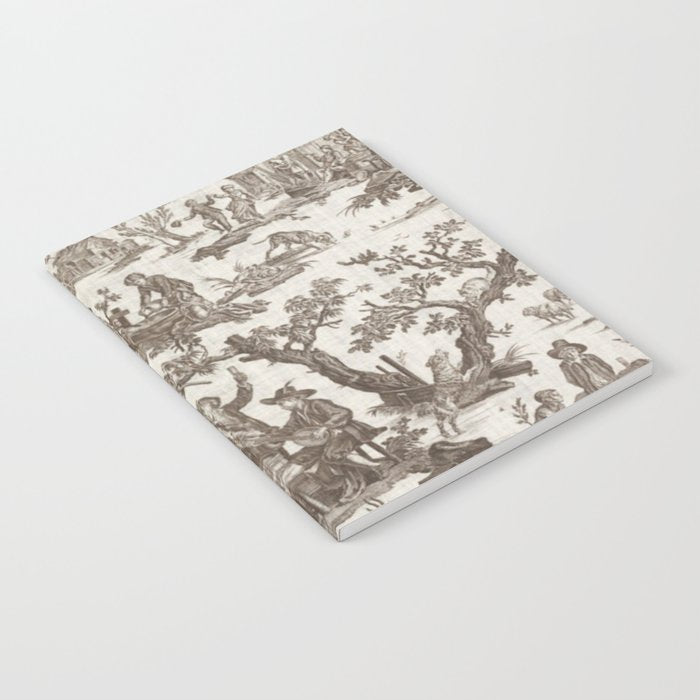 Antique 18th Century Pastoral Dancing French Tapestry Notebook Gallery Image 1