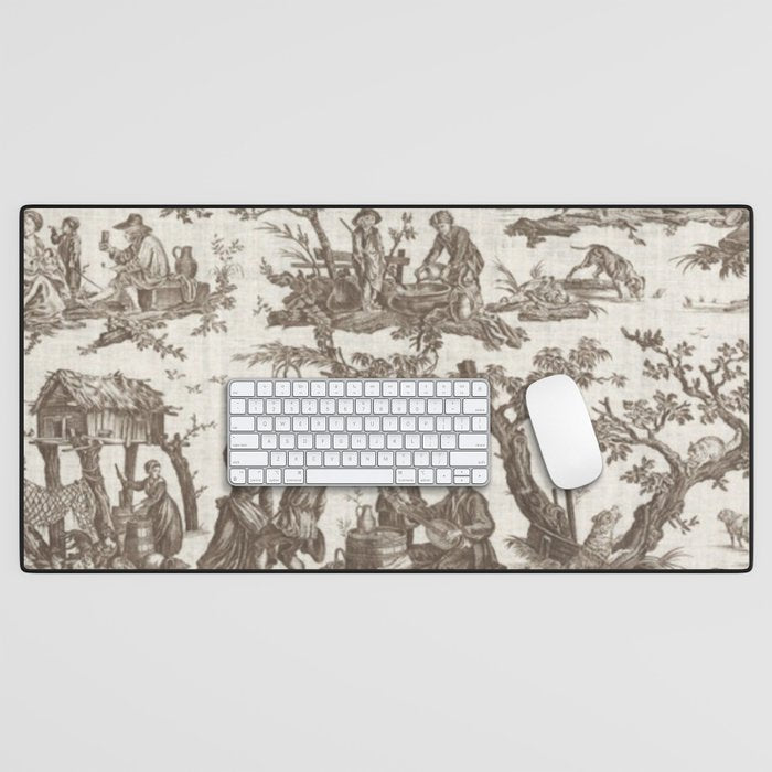 Antique 18th Century Pastoral Dancing French Tapestry Desk Mat Gallery Image 1