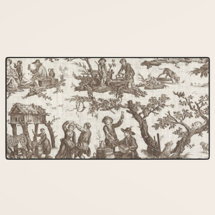 Antique 18th Century Pastoral Dancing French Tapestry Desk Mat Gallery Image 3