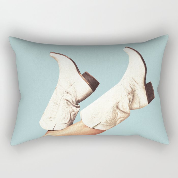 These Boots - Blue Rectangular Pillow Gallery Image 1