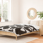 Abstract black and white organic nature art pattern Duvet Cover Gallery Image 2