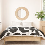 Abstract black and white organic nature art pattern Duvet Cover Gallery Image 3