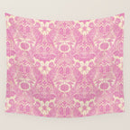 Gothic Halloween Damask - primrose and cream  Wall Tapestry Gallery Image 4