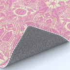 Gothic Halloween Damask - primrose and cream  Rug Gallery Image 4