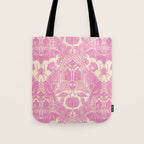 Gothic Halloween Damask - primrose and cream  Tote Bag Gallery Image 1