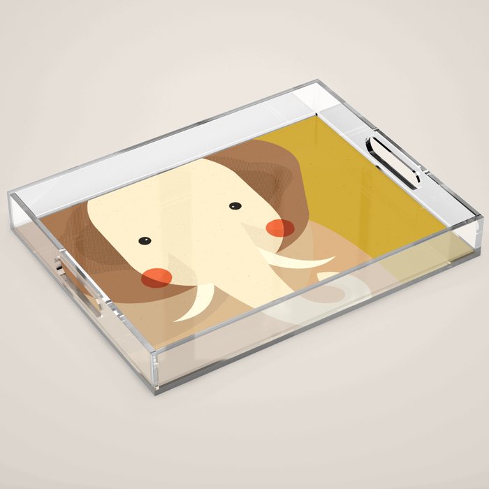 Elephant, Animal Portrait Acrylic Tray Gallery Image 1