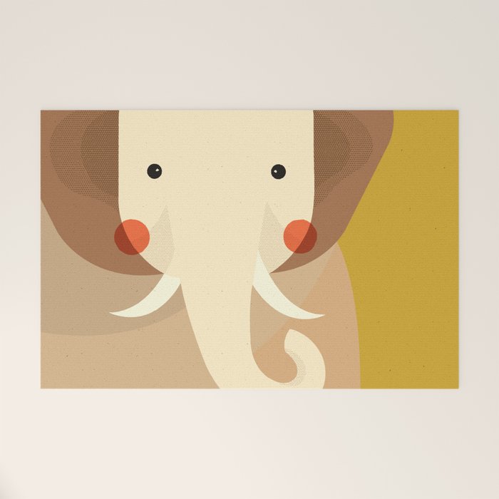 Elephant, Animal Portrait Welcome Mat Gallery Image 1