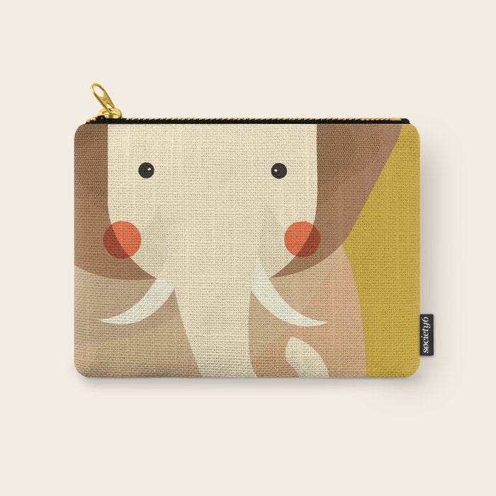 Elephant, Animal Portrait Carry All Pouch Gallery Image 1