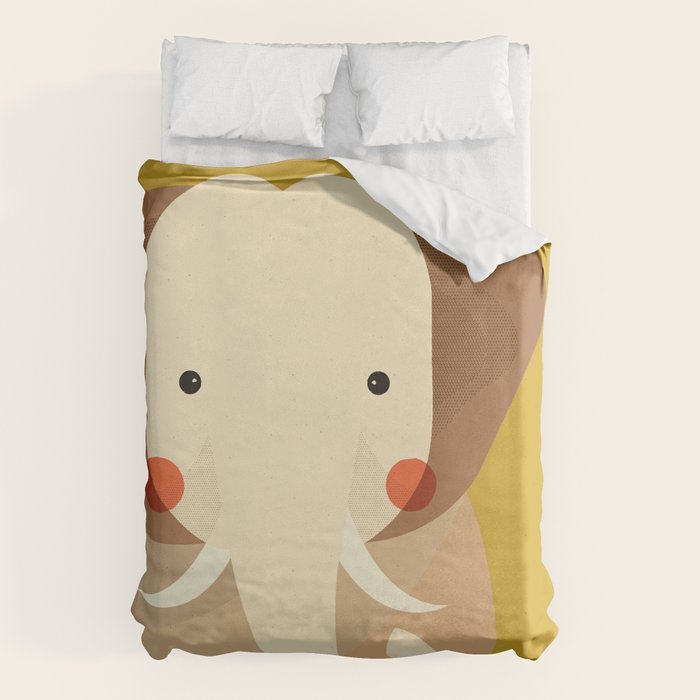 Elephant, Animal Portrait Duvet Cover Gallery Image 6