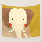 Elephant, Animal Portrait Wall Tapestry Gallery Image 4