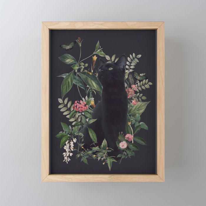 Garden Cat Mini Art Print Gallery Image 1