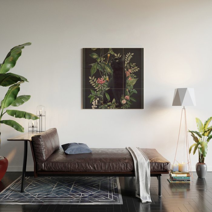 Garden Cat Wood Wall Art Gallery Image 2