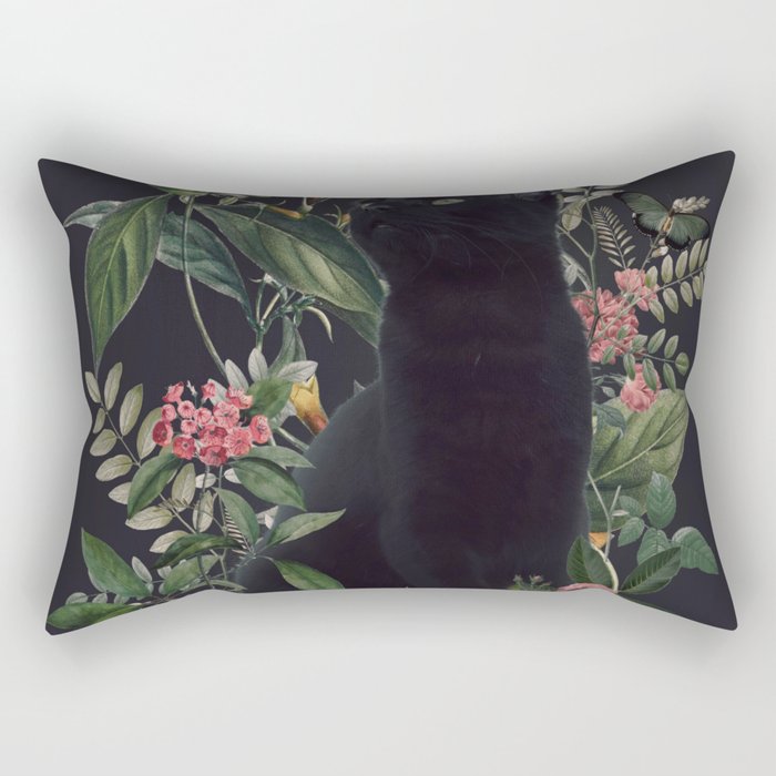 Garden Cat Rectangular Pillow Gallery Image 1