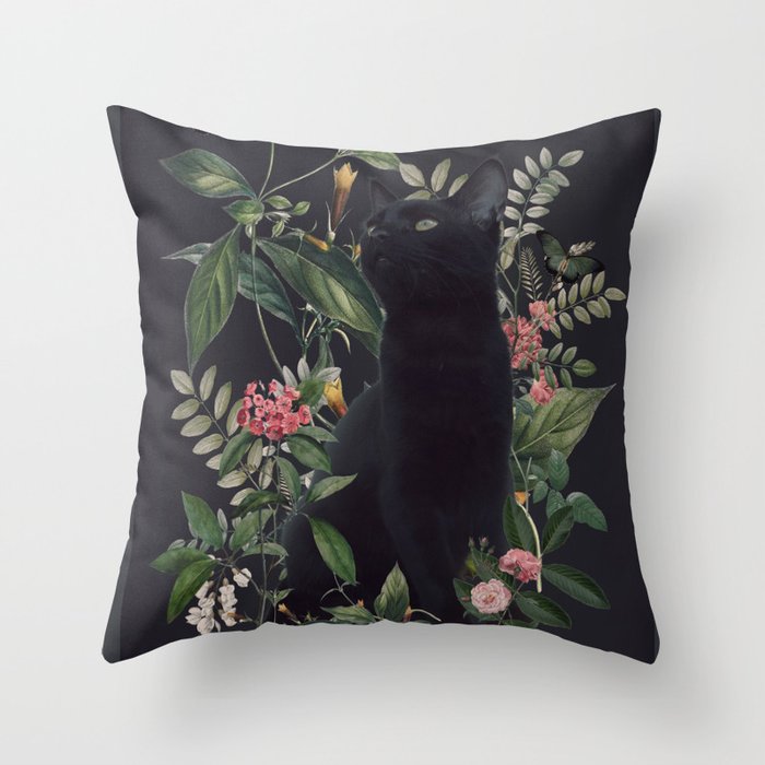 Garden Cat Throw Pillow Gallery Image 6