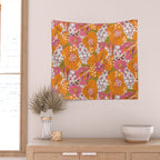 Bold Hibiscus in Retro Eclectic Wall Tapestry Gallery Image 2