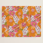 Bold Hibiscus in Retro Eclectic Jigsaw Puzzle Gallery Image 1