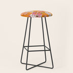 Bold Hibiscus in Retro Eclectic Stool Gallery Image 1